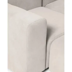 Divano Componibile 3 Posti Con Poggiapiedi Lena