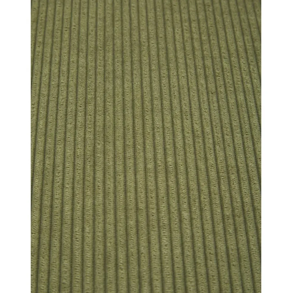 Divano Componibile 4 Posti In Velluto A Coste Con Poggiapiedi Lennon