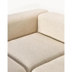 Divano Componibile 3 Posti In Boucle Con Poggiapiedi Lena