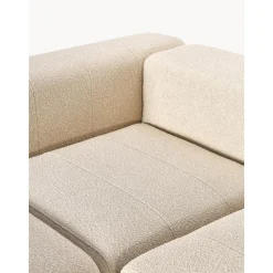 Divano Componibile 4 Posti In Boucle Con Poggiapiedi Lena
