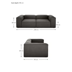 Divano Componibile 3 Posti Lennon