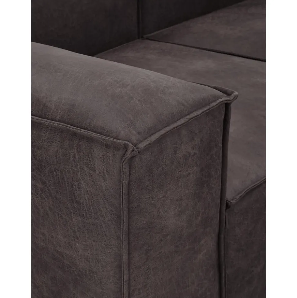 Divano Componibile 4 Posti In Pelle Riciclata Lennon