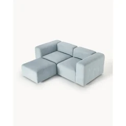 Divano Componibile 3 Posti In Boucle Con Poggiapiedi Lena