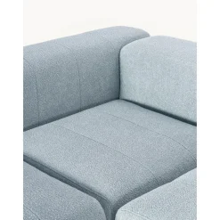 Divano Componibile 3 Posti In Boucle Con Poggiapiedi Lena