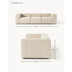 Divano Componibile 4 Posti In Boucle Lena