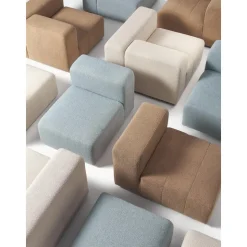 Divano Componibile 3 Posti In Boucle Lena