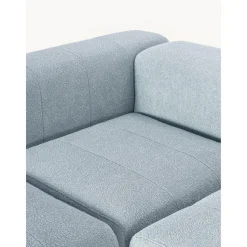 Divano Componibile 4 Posti In Boucle Con Poggiapiedi Lena