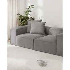 Divano Componibile 3 Posti In Velluto A Coste Lennon