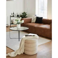 Divano Componibile 3 Posti In Pelle Riciclata Lennon