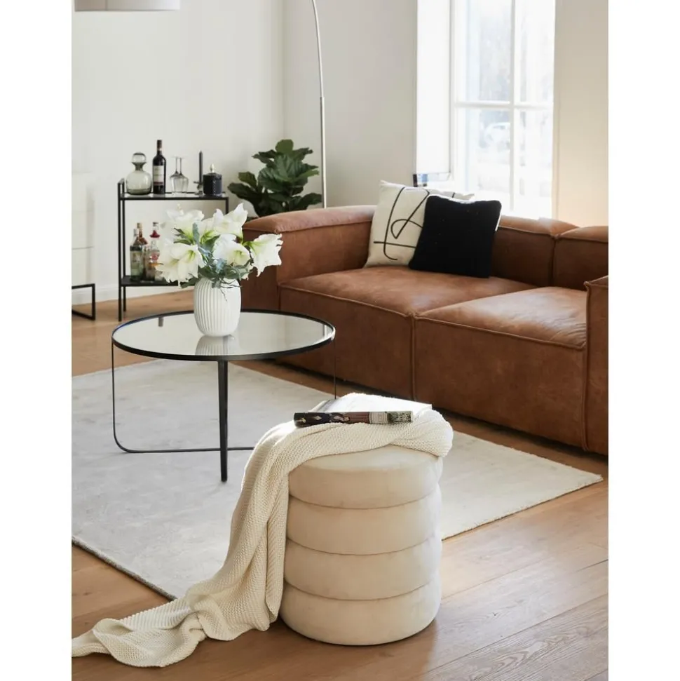 Divano Componibile 3 Posti In Pelle Riciclata Lennon