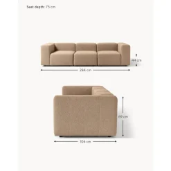 Divano Componibile 4 Posti In Boucle Lena