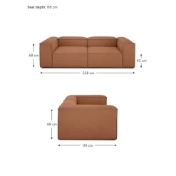 Divano Componibile 3 Posti Lennon