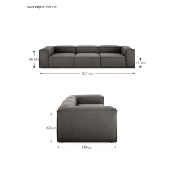 Divano Componibile 4 Posti Lennon