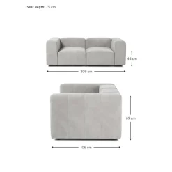 Divano Componibile 3 Posti Lena