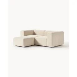 Divano Componibile 3 Posti In Boucle Con Poggiapiedi Lena