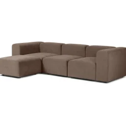 Divano Componibile 4 Posti Con Poggiapiedi Lena