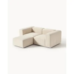 Divano Componibile 3 Posti In Boucle Con Poggiapiedi Lena