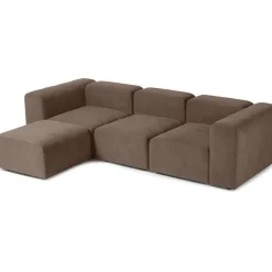 Divano Componibile 4 Posti Con Poggiapiedi Lena