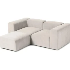 Divano Componibile 3 Posti Con Poggiapiedi Lena