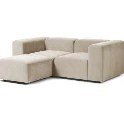 Divano Componibile 3 Posti Con Poggiapiedi Lena