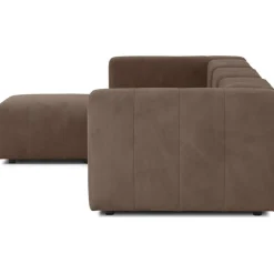 Divano Componibile 4 Posti Con Poggiapiedi Lena