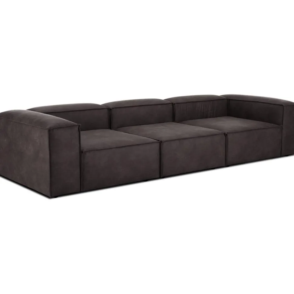 Divano Componibile 4 Posti In Pelle Riciclata Lennon