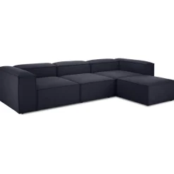 Divano Componibile 4 Posti Con Poggiapiedi Lennon