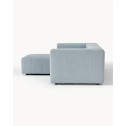 Divano Componibile 3 Posti In Boucle Con Poggiapiedi Lena