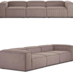 Divano Componibile 4 Posti In Velluto A Coste Lennon