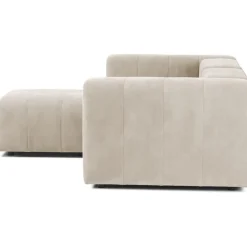 Divano Componibile 3 Posti Con Poggiapiedi Lena