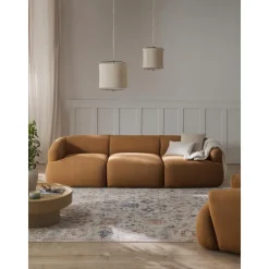 Divano Componibile 3 Posti In Boucle Sofia