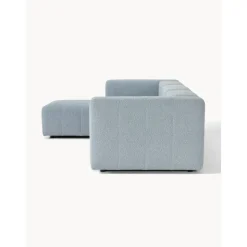 Divano Componibile 4 Posti In Boucle Con Poggiapiedi Lena