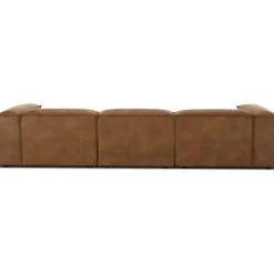 Divano Componibile 4 Posti In Pelle Riciclata Con Poggiapiedi Lennon