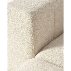 Divano Componibile 3 Posti In Boucle Con Poggiapiedi Lena