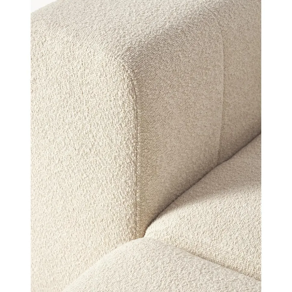 Divano Componibile 3 Posti In Boucle Con Poggiapiedi Lena