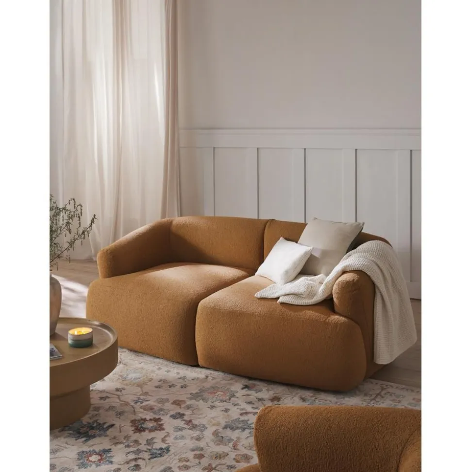 Divano Componibile 2 Posti In Boucle Sofia