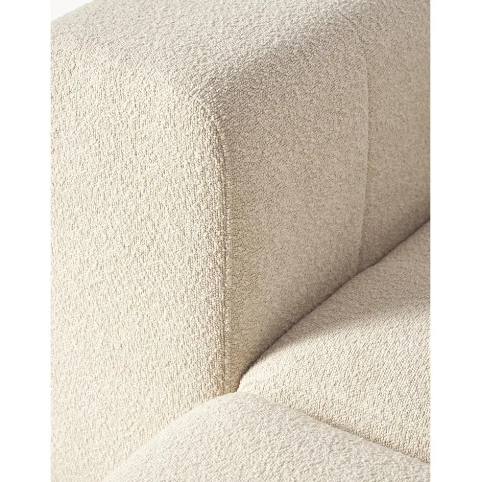 Divano Componibile 4 Posti In Boucle Con Poggiapiedi Lena