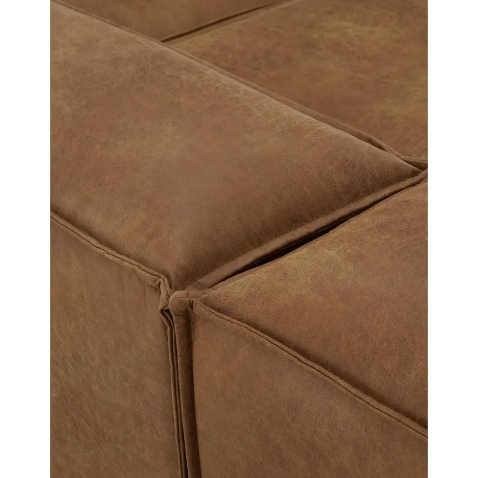 Divano Componibile 3 Posti In Pelle Riciclata Lennon