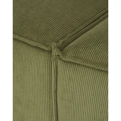 Divano Componibile 4 Posti In Velluto A Coste Con Poggiapiedi Lennon