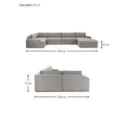Divano Componibile Con Rivestimento Sfoderabile Russell