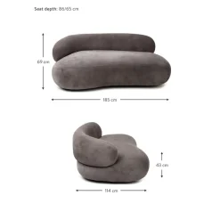 Divano Curvo 2 Posti Alba