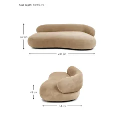 Divano Curvo 3 Posti Alba