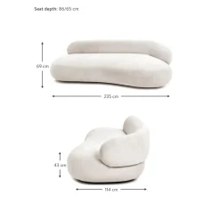 Divano Curvo 3 Posti Alba