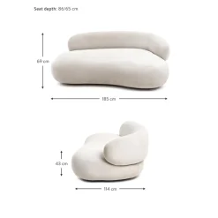 Divano Curvo 2 Posti Alba