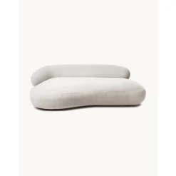 Divano Curvo 3 Posti In Teddy Alba