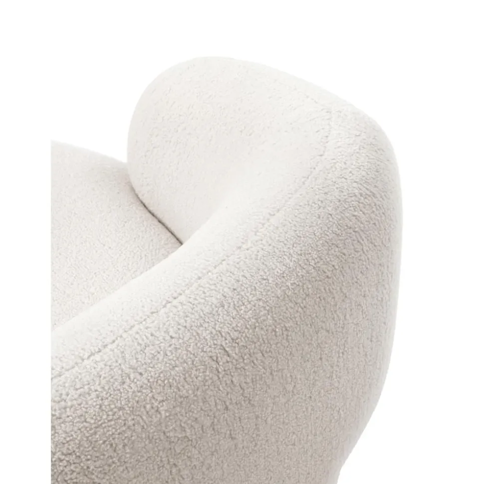 Divano Curvo 3 Posti In Teddy Alba