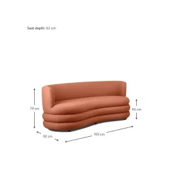 Divano Di Design 3 Posti In Boucle Solomon