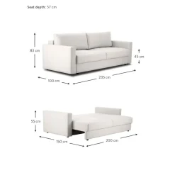 Divano Letto 3 Posti Con Contenitore Tasha