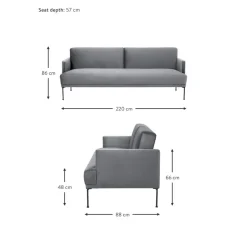 Divano Letto 3 Posti In Velluto Fluente