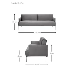 Divano Letto 3 Posti In Velluto Fluente